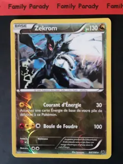 Zekrom REVERSE 64/108 XY Ciel Rugissant Carte Pokemon Francais - Image 1