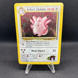Erika's Clefable - 3/132 - Pokemon Gym Heroes Unlimited Holo Rare Card - Image 1