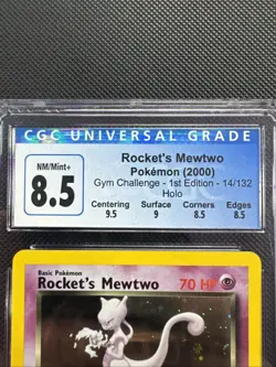 Rocket’s Mewtwo - Pokemon Gym Challenge 14/132 - Holo - 1st Edition - CGC 8.5 - Image 2