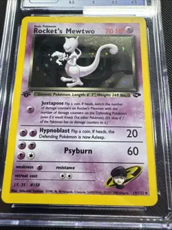 Rocket’s Mewtwo - Pokemon Gym Challenge 14/132 - Holo - 1st Edition - CGC 8.5 - Image 5