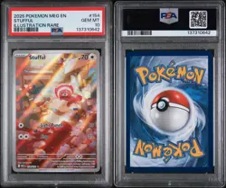 PSA 10 Gem Mint Stufful Illustration Rare #154 Pokemon Mega Evolution 2025 - Image 3
