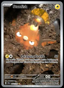 Pokemon TCG Stunfisk 202/191 2024 Surging Sparks Illustration Rare Card - NM - Image 1