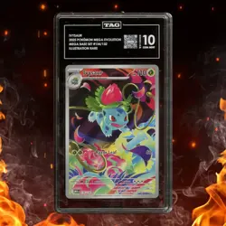 Pokemon Mega Evolution IVYSAUR 134/132 Illustration Rare TAG 10 - Image 1