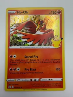 #001/025 Ho-Oh Holo Rare - Pokemon TCG Celebrations 25th Anniversary 2021 - NM - Image 1
