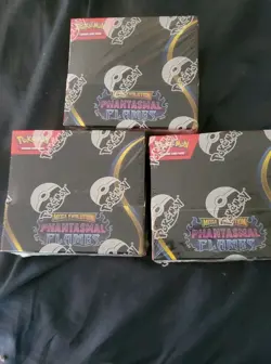 (3) Lot Of 3 Pokemon Phantasmal Flames Booster Display Box - Image 1