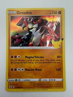 #017/025 Groudon Holo Rare - Pokemon TCG Celebrations 25th Anniversary 2021 - NM - Image 1