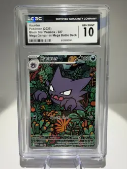 2025 CGC 10 Graded Pokemon Haunter 027 Mega Gengar EX Mega Battle Deck - Image 1