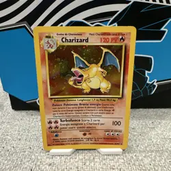 Charizard ITALIAN 4th Print VERY RARE. 4/102 Holo 1999-2000 Pokemon Card (used) - Image 1
