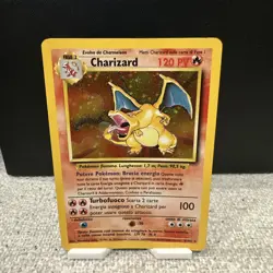 Charizard ITALIAN 4th Print VERY RARE. 4/102 Holo 1999-2000 Pokemon Card (used) - Image 2