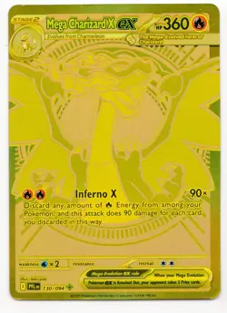 Pokemon: Phantasmal Flames *Foil* Mega Charizard X ex (130/094) Moderate Play - Image 1