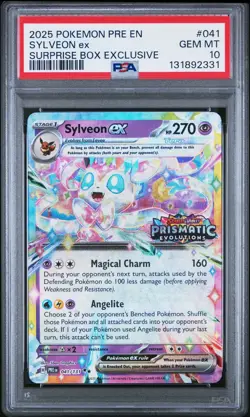 PSA 10 Sylveon ex #041 Pokemon Prismatic Evolution Stamp Surprise Box Exclusive - Image 1