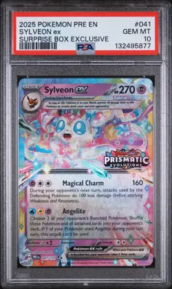 PSA 10 Sylveon ex #041 Pokemon Prismatic Evolution Stamp Surprise Box Exclusive - Image 1