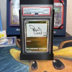 PSA 10 Pikachu 208/S-P Yu Nagaba X PCG Campaign Promo Pokemon Card 2021 Japanese - Image 1