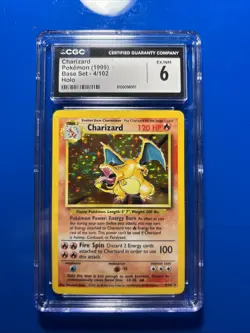 1999 POKEMON BASE SET UNLIMITED #4 CHARIZARD-HOLO CGC 6 - Image 1