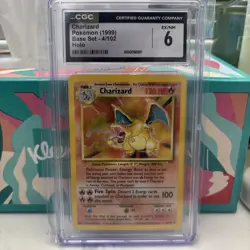 1999 POKEMON BASE SET UNLIMITED #4 CHARIZARD-HOLO CGC 6 - Image 3