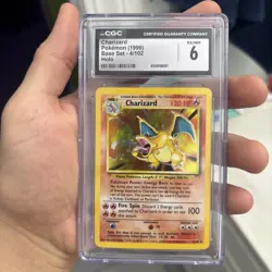 1999 POKEMON BASE SET UNLIMITED #4 CHARIZARD-HOLO CGC 6 - Image 5