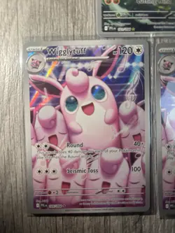 Phantasmal Flames 3 Card Bundle Flygon + 2x Wigglytuff Full Arts Pokemon Cards - Image 3