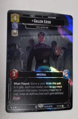 Star Wars Unlimited Galen Erso Promo Card Sector Tilburg Europe SWU SEC Set 6 - Image 1