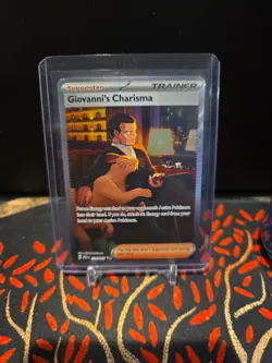Pokemon TCG Giovanni's Charisma Full Art Trainer Card 204/165 151 - Image 1