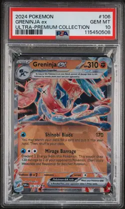 Greninja EX UPC 106/167- SV: Twilight Masquerade Promo (Metal Card) PSA 10 - Image 1