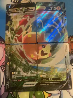 Morpeko V-Union - 4 Card Set Black Star Promo SWSH215 216 217 218 MINT Pokemon - Image 2