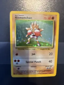 Pokemon TCG Hitmonchan Holo Rare Card Base Set 7/102 Vintage - Image 2