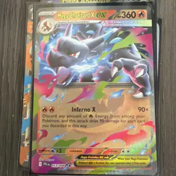 Mega Charizard X ex Pokemon Card TCG Phantasmal Flames 013/094 Double Rare Holo - Image 1