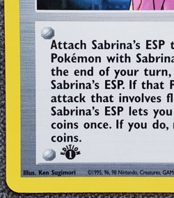 1st Edition Sabrina's ESP - Gym Heroes - #117/132 - Vintage Pokemon Card 2000 - Image 5