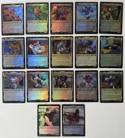 MTG Transformers Complete Foil Set 17 Cards Inc Tokens BOT Universes Beyond - Image 1