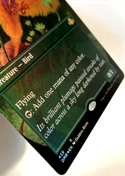 MTG Birds of Paradise *BORDERLESS FOIL* Dominaria Remastered 439 NM - Image 2