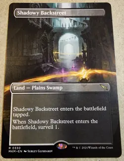 Shadowy Backstreet - #330 Regular (Borderless) Murders at Karlov Manor - Mtg - Image 1