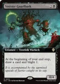 1x Sinister Gnarlback Extended Art (Commander: Lorwyn Eclipsed) - Image 1