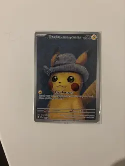 SEALED Pokemon x Van Gogh: Pikachu with Grey Felt Hat SVP 085 Promo Card - Image 1