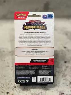 (1x) Pokemon: Twilight Masquerade Toxel Blister Booster Pack - Factory Sealed - Image 2