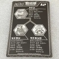 Pokemon Nissui Battle Seal Sticker - No.12 Slowpoke Evolution Line - Mint #2900 - Image 3