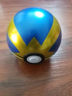 Quick Ball Pokemon Collectible Tin: Blue and Yellow Pokeball (Empty) - Image 1