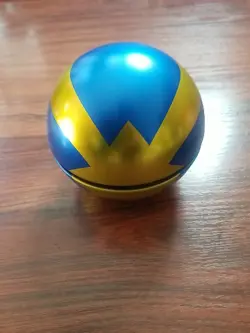 Quick Ball Pokemon Collectible Tin: Blue and Yellow Pokeball (Empty) - Image 3