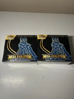 Lot Of 2 Pokemon TCG Mega Evolution Lucario Elite Trainer Box ETB New Sealed - Image 1