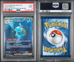 Pokemon 2023 Blastoise ex 200/165 Full Art SIR Scarlet & Violet 151 PSA 9 - Image 1