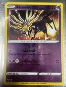 POKEMON VIVID VOLTAGE REVERSE HOLO RARE XERNEAS 078/185 NM/MINT PACK FRESH - Image 1