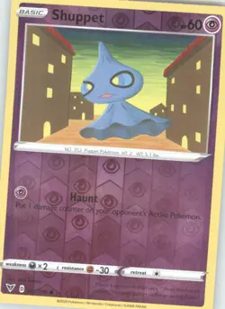 Shuppet Reverse Holo Pokemon tcg SWSH04: Vivid Voltage #067/185 - Image 1