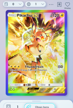 Pikachu Rainbow Rare 2⭐, Pokemon TCG Pocket, Shining Revelry, English - Image 3