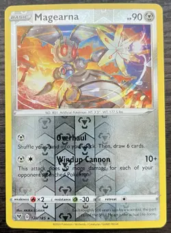Magearna 128/185 Pokemon TCG Sword Shield Vivid Voltage Reverse Holo MINT NM - Image 1