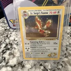 Pokemon Vintage Holo Rare Lt. Surge's Fearow Gym Heroes 7/132 WotC - Image 5