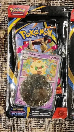 Pokemon TCG Phantasmal Flames Blister Bundle Cottonee & Whimsicott Sealed 2 Pack - Image 2