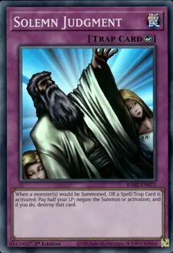 Solemn Judgment - Super Rare 1st Edition RA02-EN075 - NM - YuGiOh - Image 1