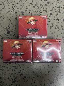 3x One Piece TCG Carrying On His Will OP-13 Booster Box ENGLISH (SEALED) - Image 2