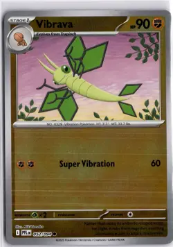 Vibrava 52/094 Reverse Holo Mega Evolutions Phantasmal Flames Pokemon Card - Image 3