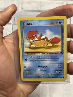 Pokemon Fossil Card 51/62 Krabby Vintage Vtg Common NM/MT Never Played Nintendo - Image 1