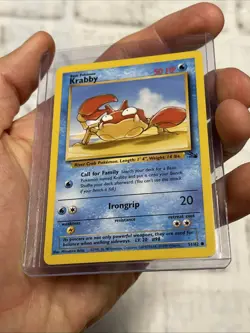 Pokemon Fossil Card 51/62 Krabby Vintage Vtg Common NM/MT Never Played Nintendo - Image 2